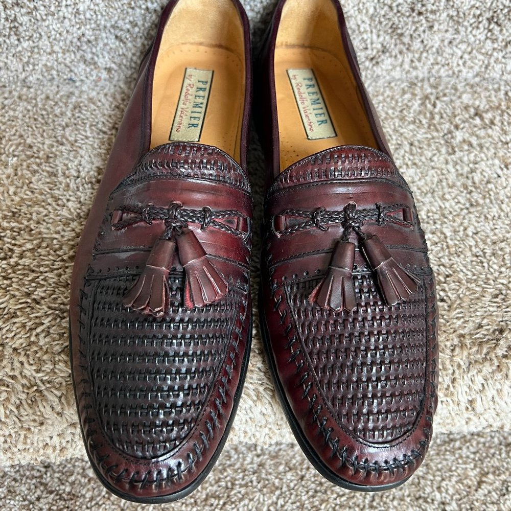 Rodolfo Valentino "Premier" Men's Burgundy Tassel Leather Dress Shoe.